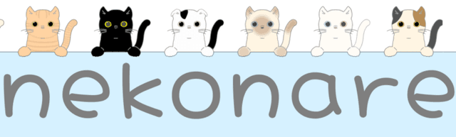 8匹の猫がロゴの上に座っているイラスト